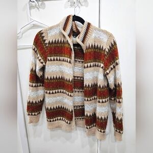 Fair Isle Alpaca Wool cardigan Offers Welcome